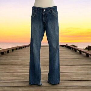 Southpole‎ Baggy Fit Distressed Jeans 90s Y2K Vintage 30x30 Embroidered Edgy